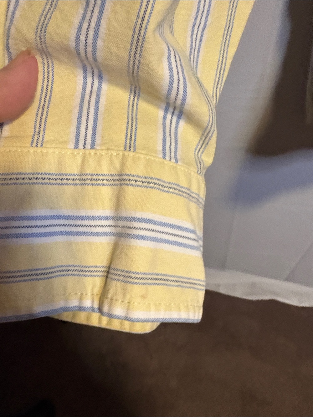 U.S. Polo Assn. Yellow and White Striped Long-Sleeve Shirt - Picture 4 of 11